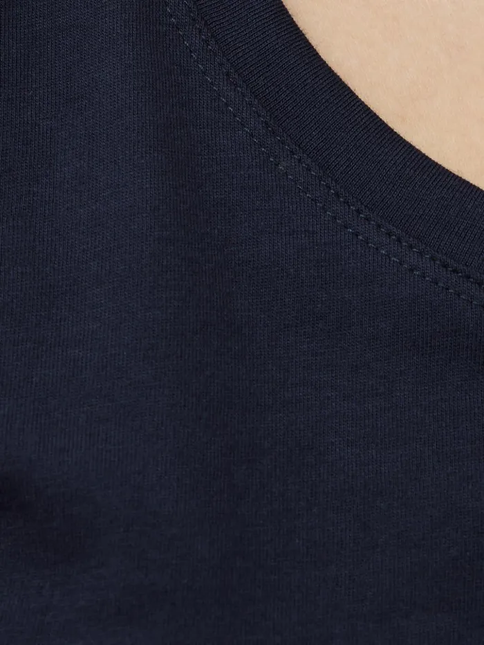 Jigsaw Supima Cotton Scoop Neck Tee Navy Women Shirts and Tops