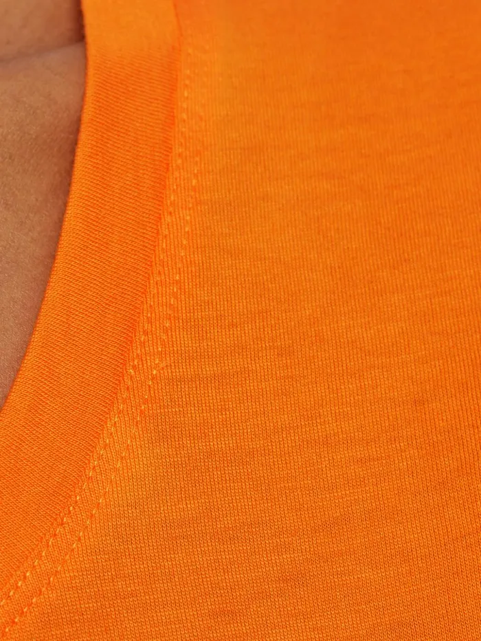 Jigsaw Supima Cotton Scoop Neck Tee Pop Orange Women Shirts and Tops