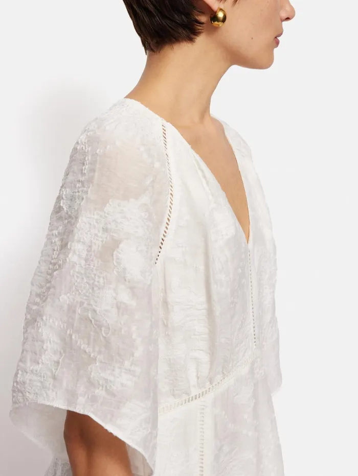 Jigsaw Textured Jacquard Dress White Women Dresses and Jumpsuits
