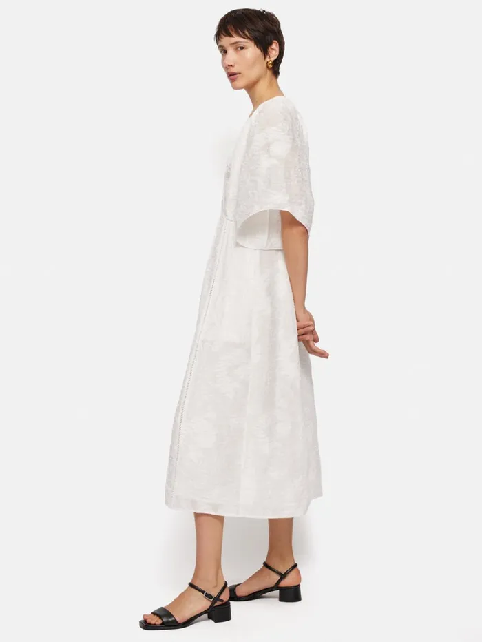 Jigsaw Textured Jacquard Dress White Women Dresses and Jumpsuits