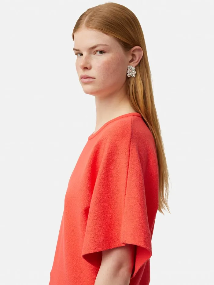 Jigsaw Textured Jersey Top Coral Women Shirts and Tops