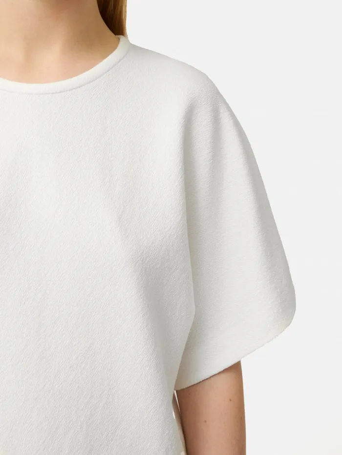 Jigsaw Textured Jersey Top White Women Shirts and Tops