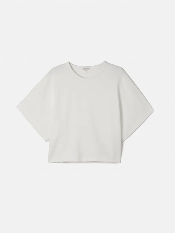 Jigsaw Textured Jersey Top White Women Shirts and Tops