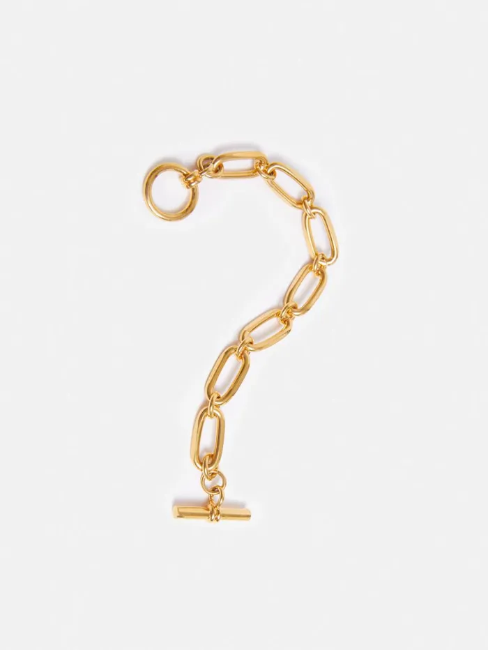 Jigsaw Trombone Link Bracelet Gold Women Jewellery