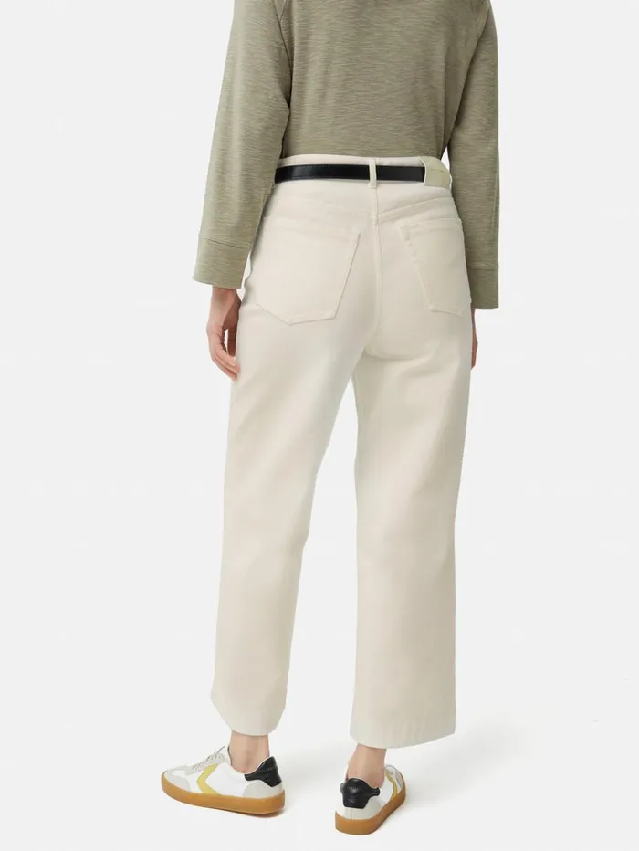 Jigsaw Tyne Wide Leg Cropped Jean Ecru Women Denim