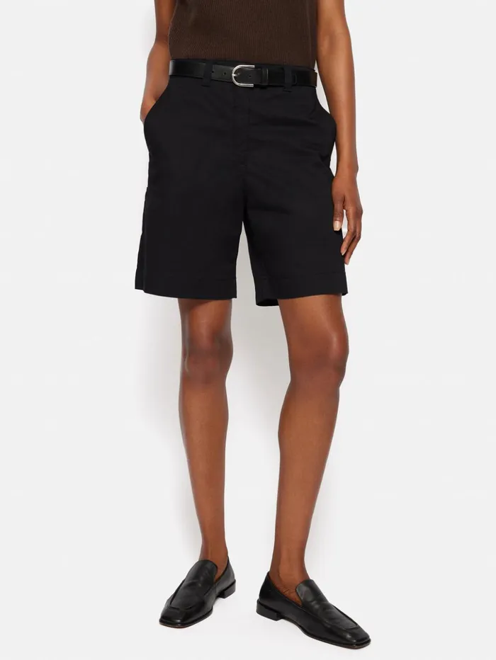 Jigsaw Washed Chino Short Black Women Shorts