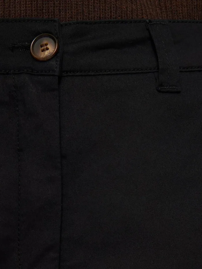 Jigsaw Washed Chino Short Black Women Shorts
