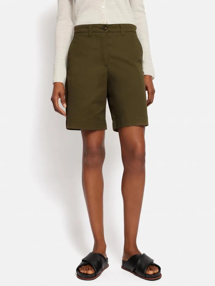 Jigsaw Washed Chino Short Khaki Women Shorts