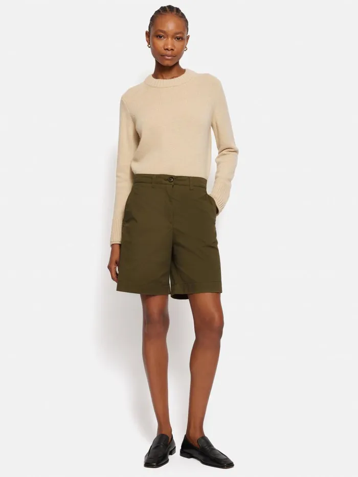 Jigsaw Washed Chino Short Khaki Women Shorts