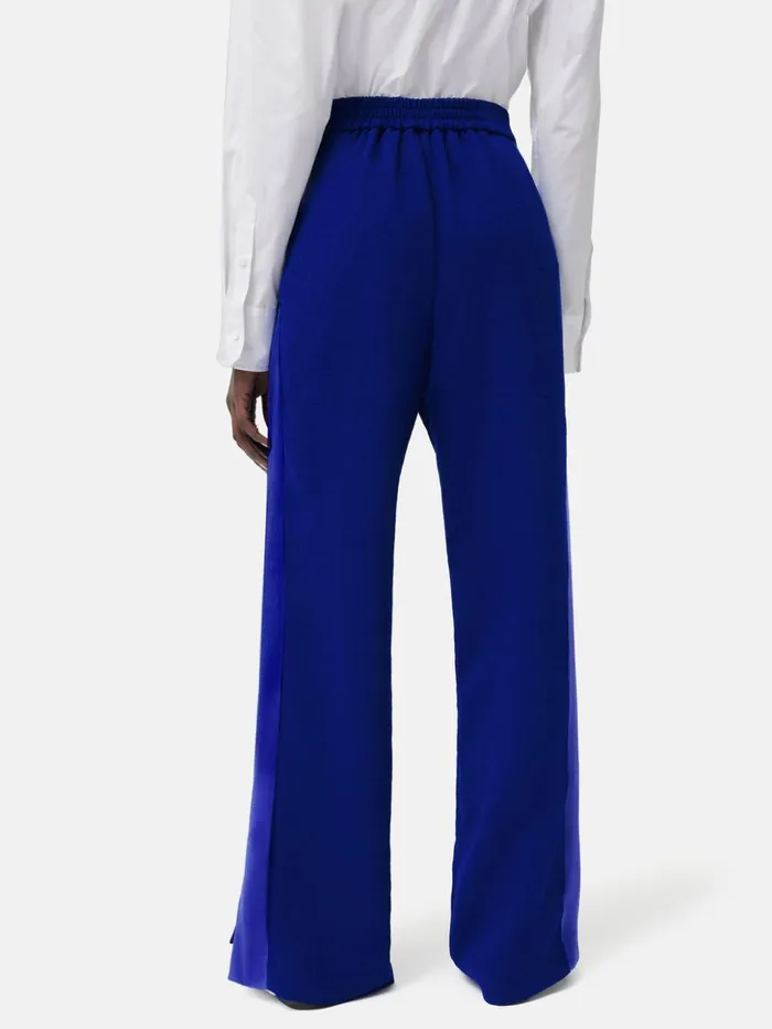 Jigsaw Wide Leg Tuxedo Trouser Blue Women Trousers