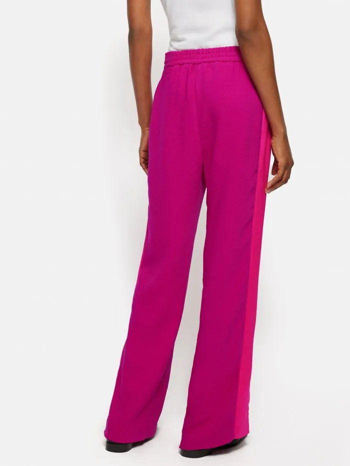 Jigsaw Wide Leg Tuxedo Trouser Pink Women Trousers