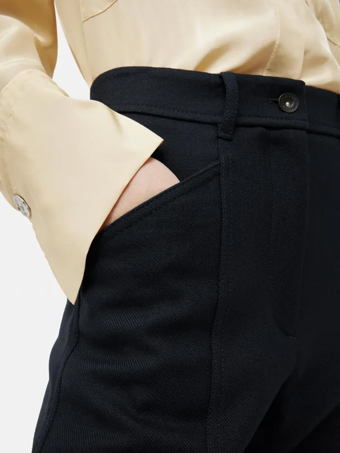 Jigsaw Wool Blend Cargo Trouser Navy Women Trousers