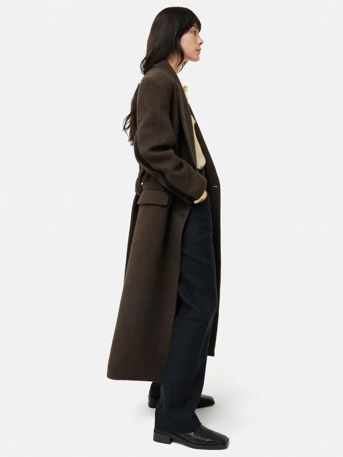 Jigsaw Wool Blend Cargo Trouser Navy Women Trousers