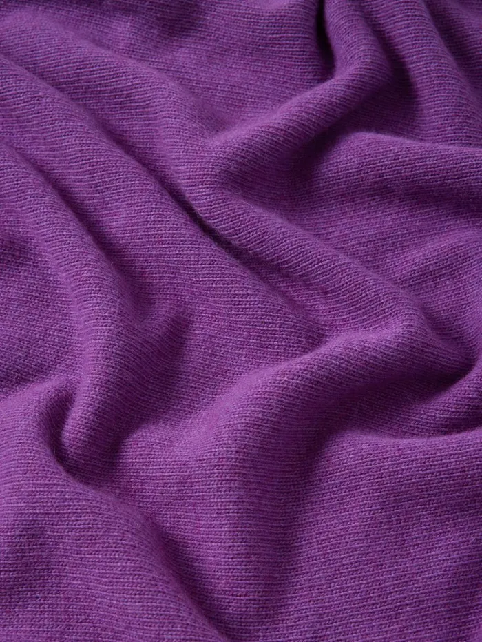 Jigsaw Wool Cashmere Blend Drape Poncho Purple Women Ponchos and Scarves