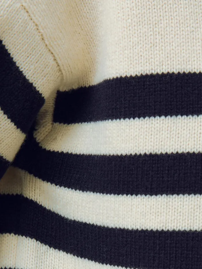 Jigsaw Wool Mariniere Jumper Navy Women Knitwear and Cashmere