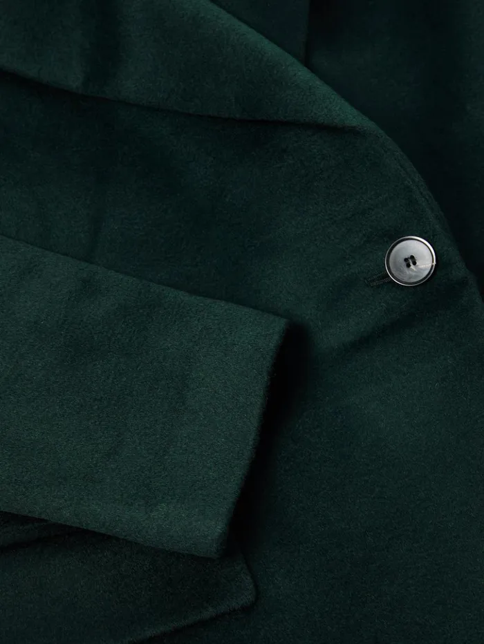 Jigsaw Wool Maxi City Coat Green Women Coats and Jackets