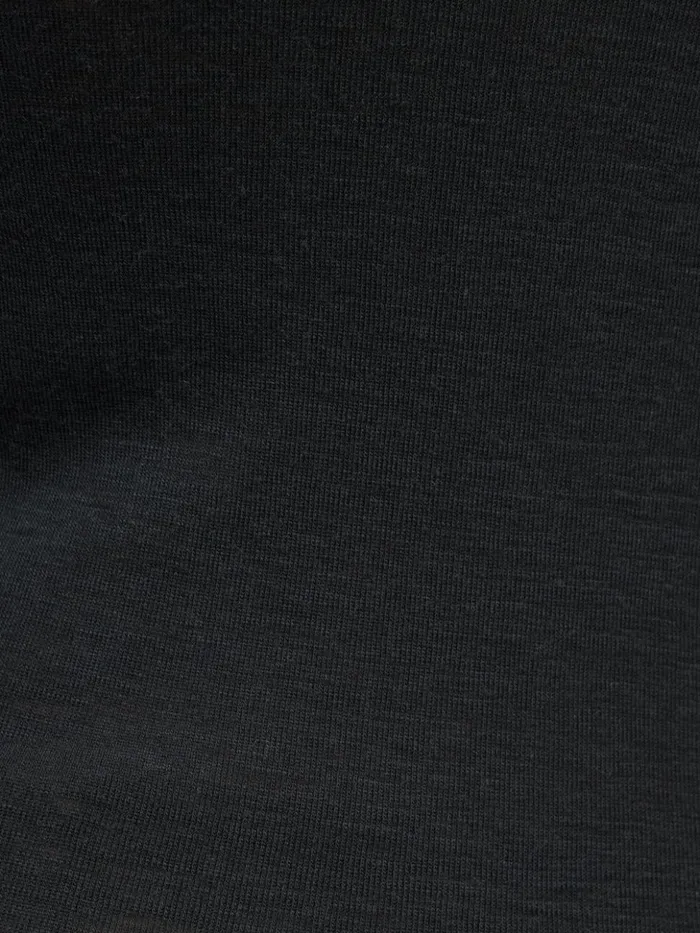 Jigsaw Wool Rib Frill Long Sleeve Top Grey Women Shirts and Tops