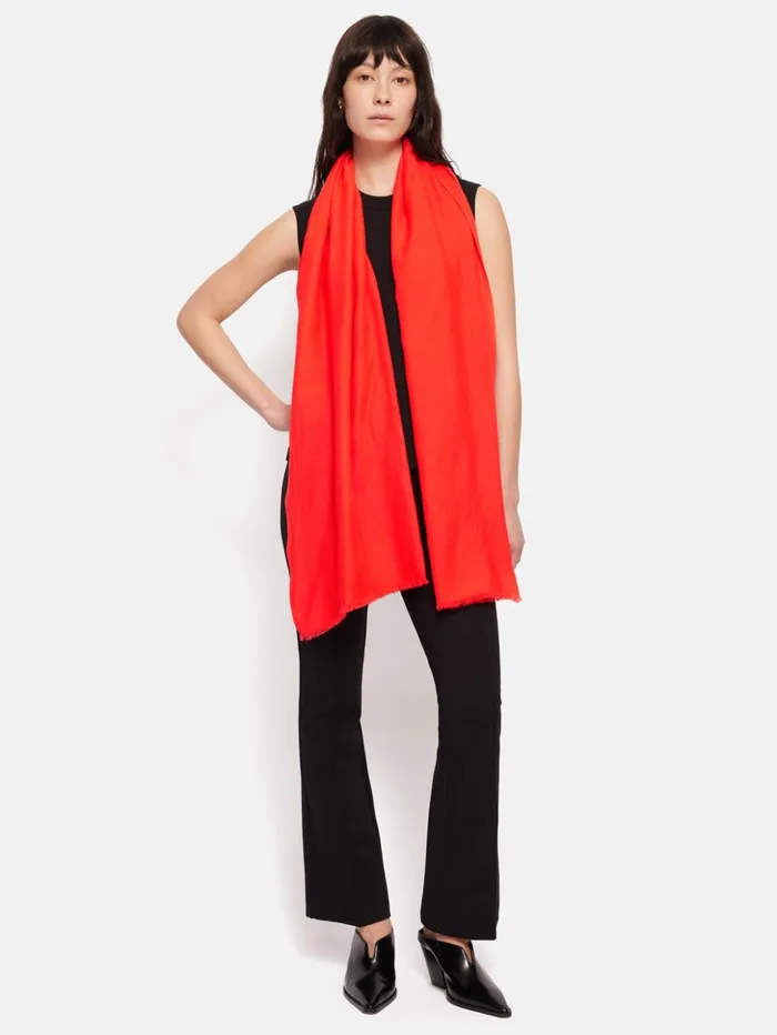 Jigsaw Wool Silk Pashmina Coral Women Ponchos and Scarves
