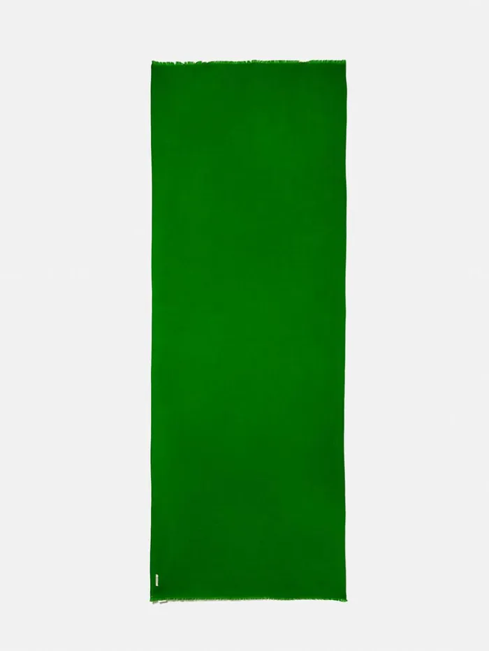 Jigsaw Wool Silk Pashmina Green Women Ponchos and Scarves