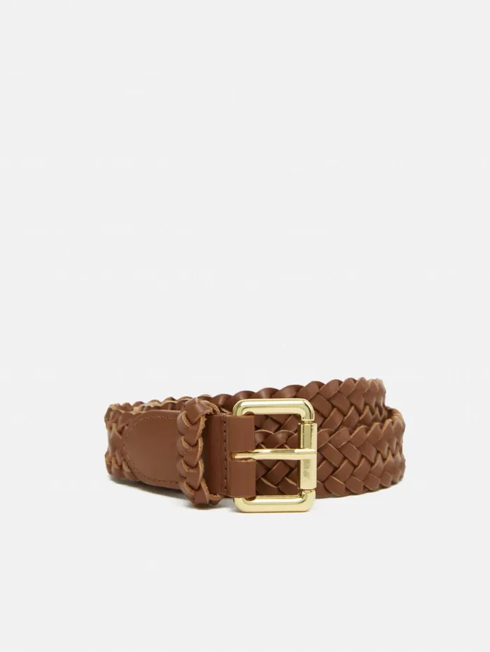 Jigsaw Woven Leather Belt Tan Women Wallets and Card Holders