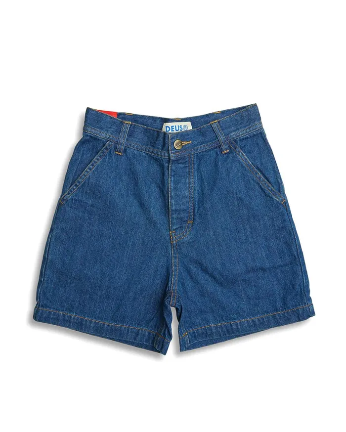 Kaiman Short Vintage 8211 Blue Denim Men Deus Ex Machina Shorts Kaiman Short Vintage 8211 Blue Denim Men Deus Ex Machina Shorts