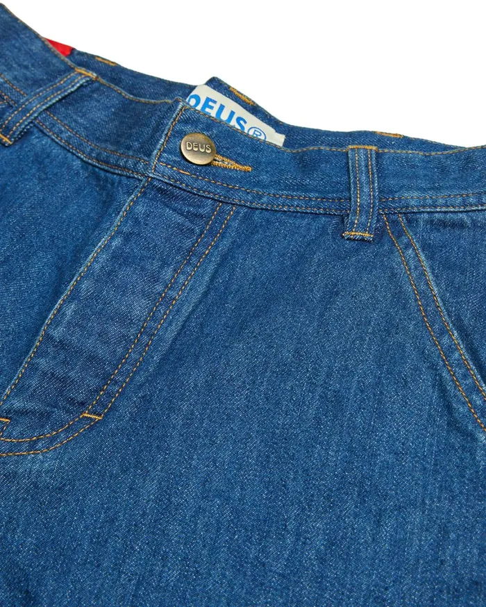 Kaiman Short Vintage 8211 Blue Denim Men Deus Ex Machina Shorts Kaiman Short Vintage 8211 Blue Denim Men Deus Ex Machina Shorts