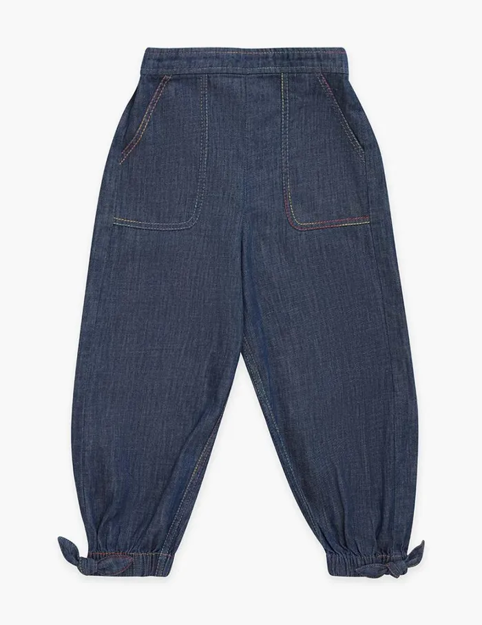 Kids Clothing Zimmermann Ottie Denim Pant Blue Lagoon