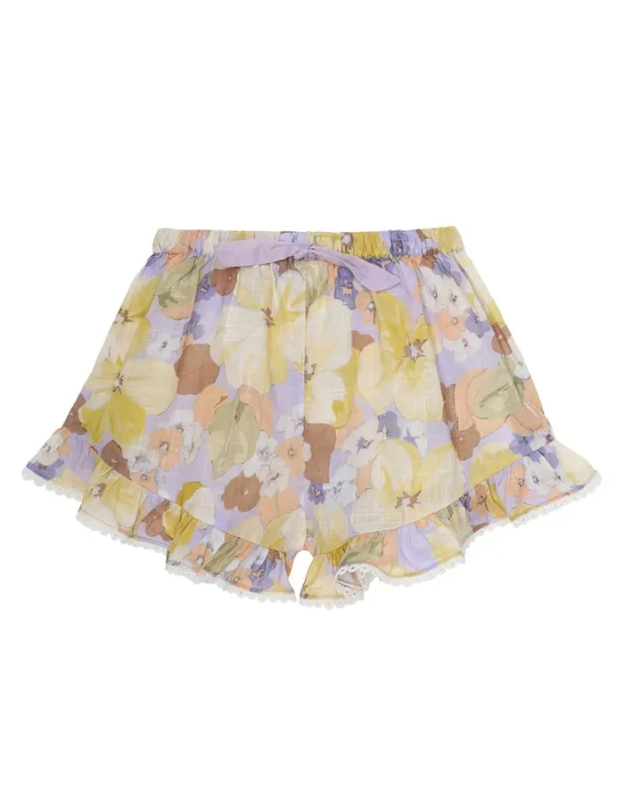 Kids Clothing Zimmermann Pop Frill Short Purple Multi Floral