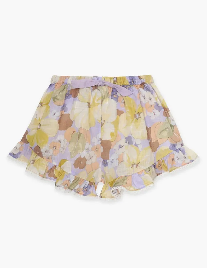 Kids Clothing Zimmermann Pop Frill Short Purple Multi Floral