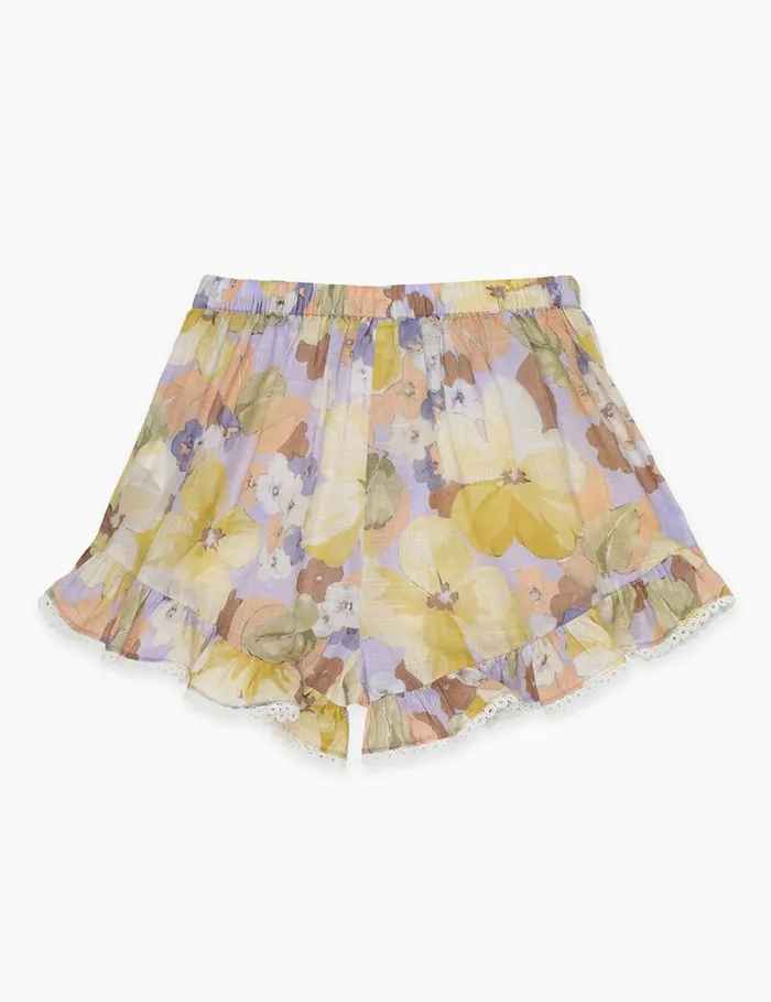 Kids Clothing Zimmermann Pop Frill Short Purple Multi Floral
