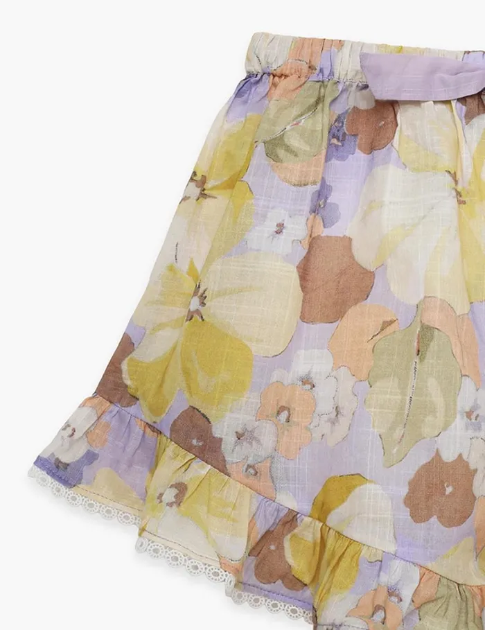 Kids Clothing Zimmermann Pop Frill Short Purple Multi Floral