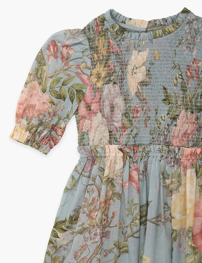 Kids Clothing Zimmermann Waverly Puff Sleeve Dress Blue Floral