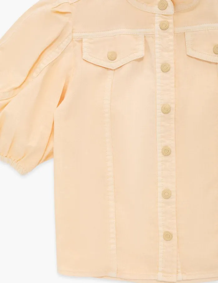 Kids Denim Zimmermann August Utility Denim Top Macaroon