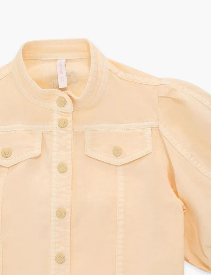 Kids Denim Zimmermann August Utility Denim Top Macaroon
