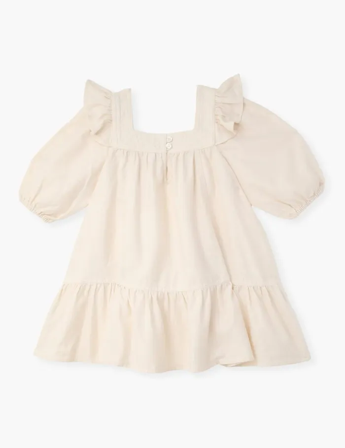 Kids Denim Zimmermann Halliday Denim Dress Ecru