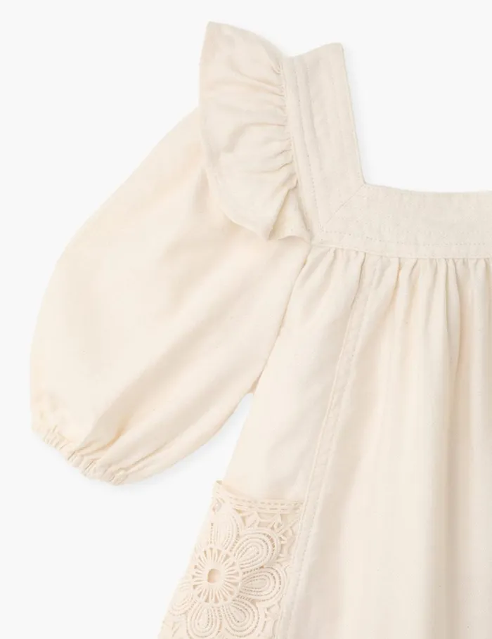 Kids Denim Zimmermann Halliday Denim Dress Ecru