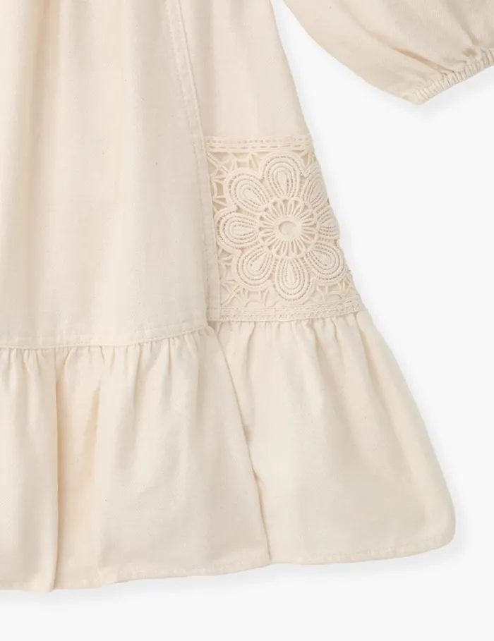 Kids Denim Zimmermann Halliday Denim Dress Ecru