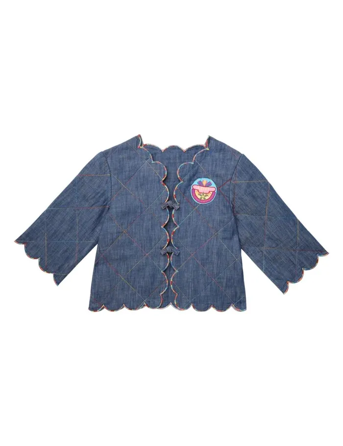 Kids Denim Zimmermann Ottie Denim Jacket Blue Lagoon