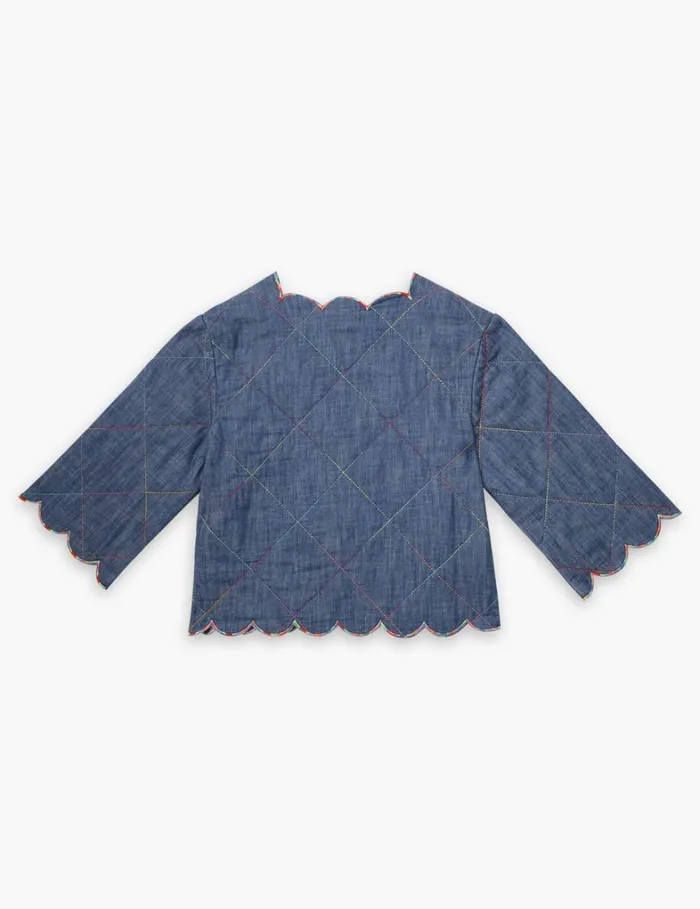 Kids Denim Zimmermann Ottie Denim Jacket Blue Lagoon