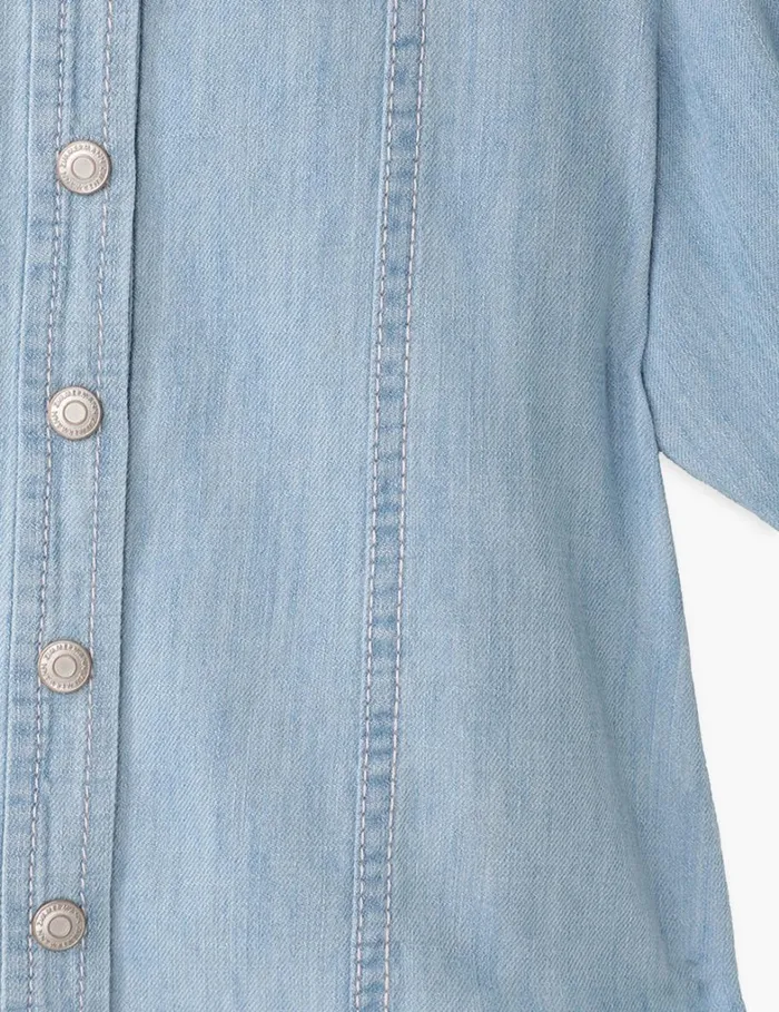 Kids Denim Zimmermann Waverly Utility Denim Top Blueberry