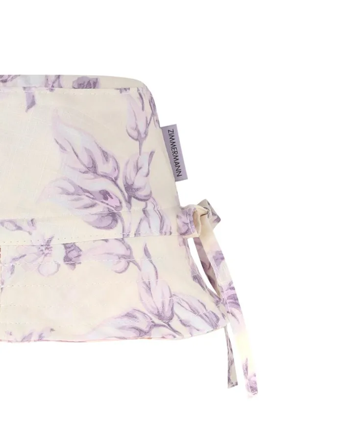 Kids Hats Zimmermann Kids Bucket Hat Yellowlilac Floral