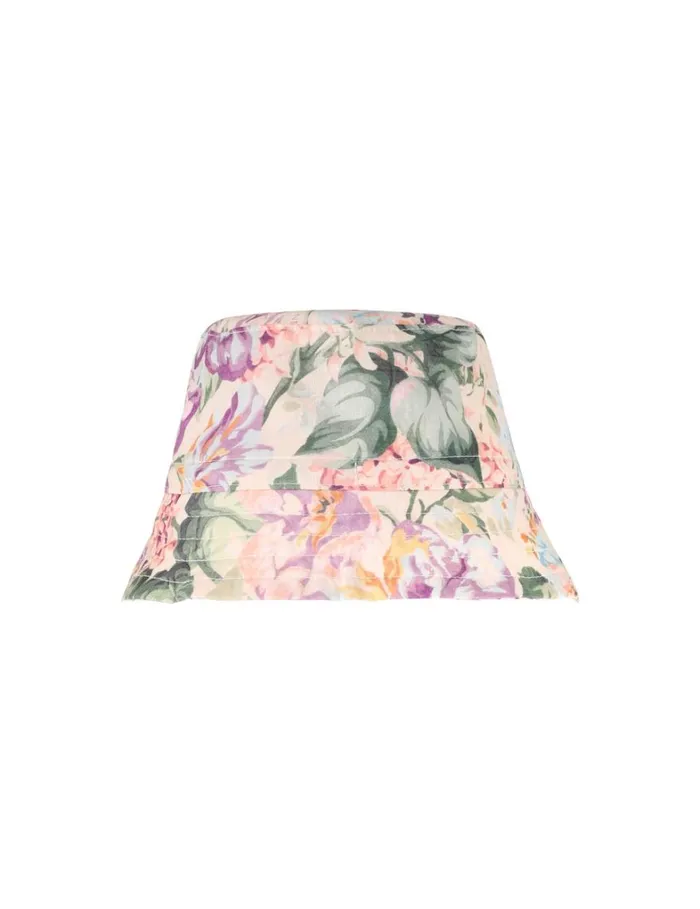 Kids Hats Zimmermann Kids Bucket Hat Yellowlilac Floral