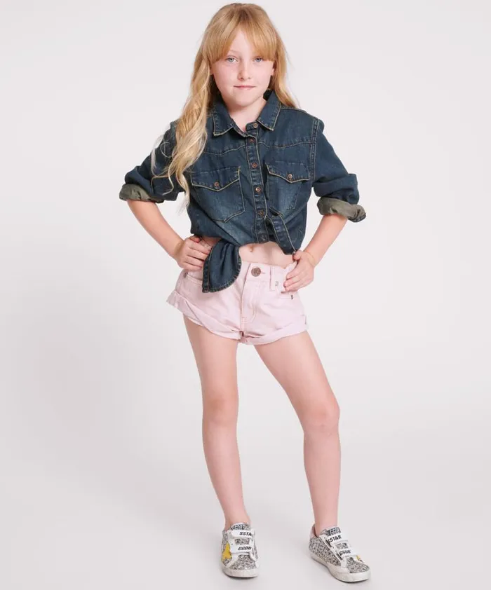 Kids One Teaspoon Kids BLUSH KIDS BANDIT SHORTS Kids One Teaspoon Kids BLUSH KIDS BANDIT SHORTS