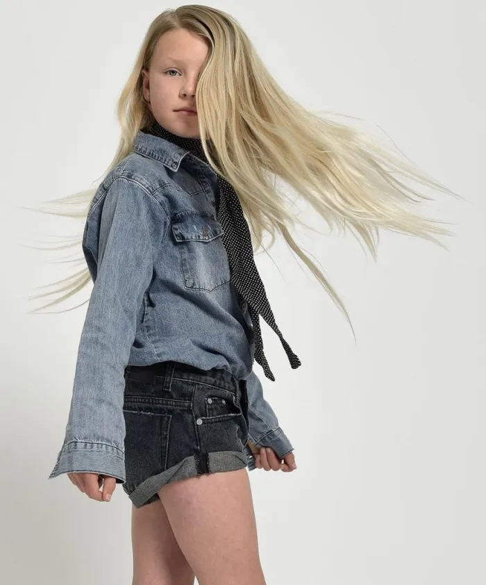Kids One Teaspoon Kids FOX BLACK KIDS BANDIT SHORTS Kids One Teaspoon Kids FOX BLACK KIDS BANDIT SHORTS