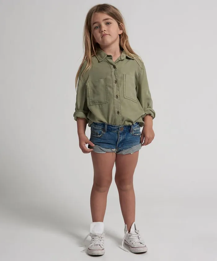 Kids One Teaspoon Kids KIDS BANDITS DENIM SHORT BLUE