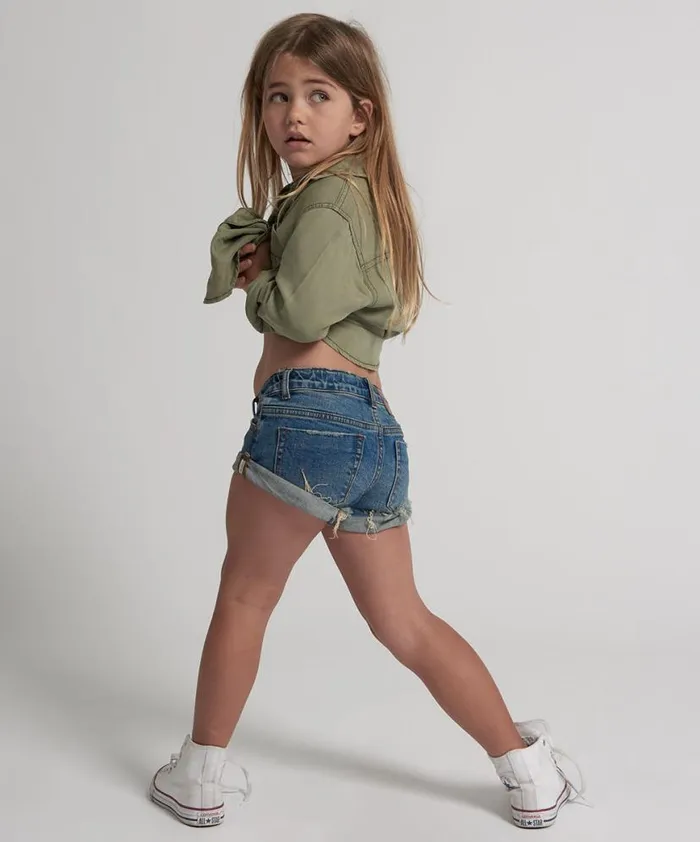 Kids One Teaspoon Kids KIDS BANDITS DENIM SHORT BLUE Kids One Teaspoon Kids KIDS BANDITS DENIM SHORT BLUE