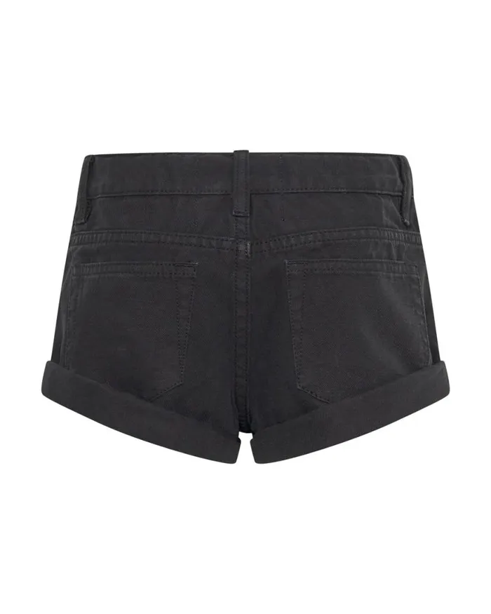 Kids One Teaspoon Kids KIDS BLACK PUNK BANDITS HIGH WAIST DENIM SHORTS Kids One Teaspoon Kids KIDS BLACK PUNK BANDITS HIGH WAIST DENIM SHORTS