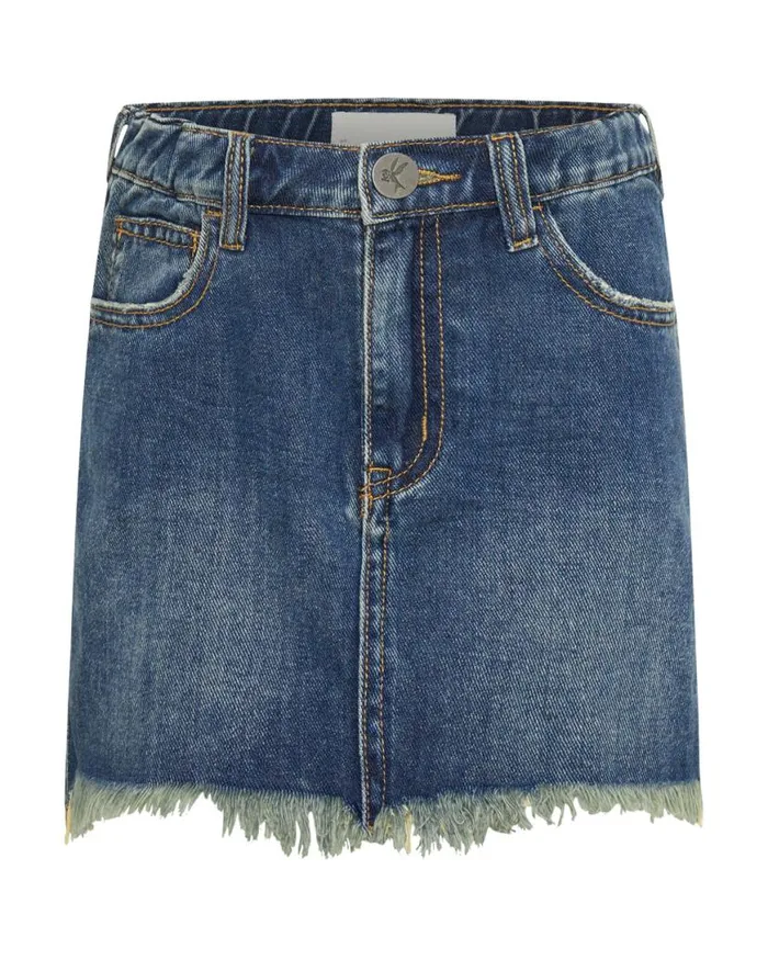 Kids One Teaspoon Kids KIDS DIRTY INDIGO 2020 MINI HIGH WAIST DENIM SKIRT Kids One Teaspoon Kids KIDS DIRTY INDIGO 2020 MINI HIGH WAIST DENIM SKIRT