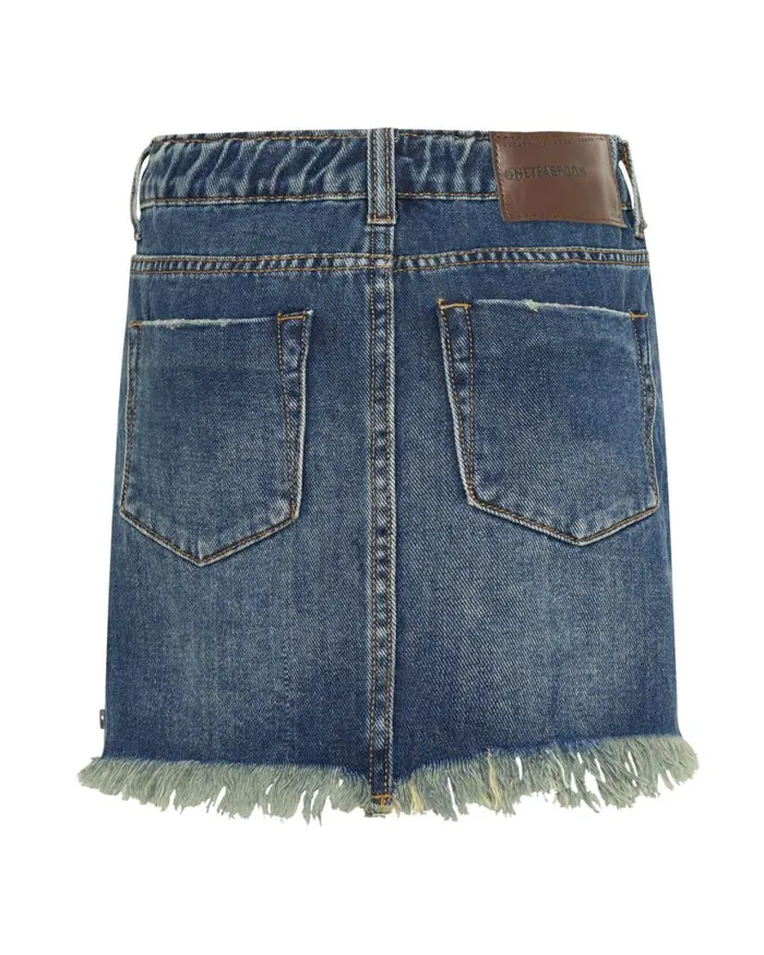 Kids One Teaspoon Kids KIDS DIRTY INDIGO 2020 MINI HIGH WAIST DENIM SKIRT Kids One Teaspoon Kids KIDS DIRTY INDIGO 2020 MINI HIGH WAIST DENIM SKIRT