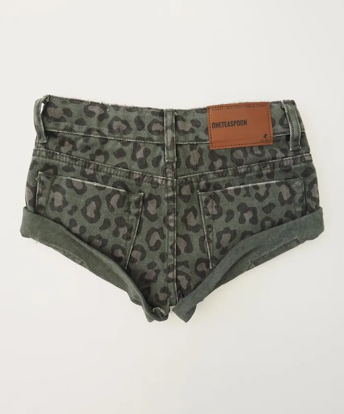 Kids One Teaspoon Kids KIDS NIGHT CRAWLER KHAKI BANDITS DENIM SHORT Kids One Teaspoon Kids KIDS NIGHT CRAWLER KHAKI BANDITS DENIM SHORT